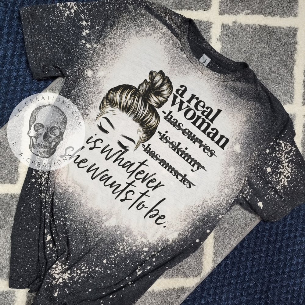 A real women bleached tee S-3x